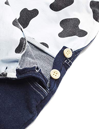 Image of Kidscool Space Baby Toddler Girls Soft Knitted Cotton Denim Cute Cartoon Overalls