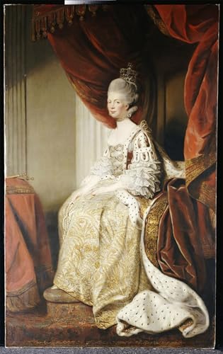 Toile reine Charlotte par Joshua Reynolds, impression d'art classique pour salon 60x90cm