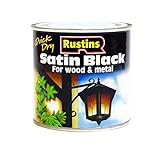 Satin Black 250ml Rustins Satin Black Paint - Durable, Fast Drying, and Long-Lasting Finish, Perfect for Interior and Exterior Surfaces High Durability: Rustins Satin Black Paint offers exceptional durability, providing a long-lasting and resilient f...
