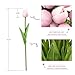 Tulip Pink 10 Pcs SOLEDI PU Real-touch Artificial Flowers for Bridal Bouquet Wedding Living Room Table Home Garden Decoration