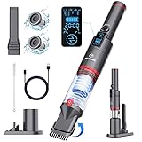 VICSONIC Akku Handstaubsauger, Handsauger Kabellos 13000Pa/100W Tragbar Autostaubsauger mit Ladestation,für Auto Zuhause Tierhaare,Leichtgewicht ab 500gr(Schwarz)