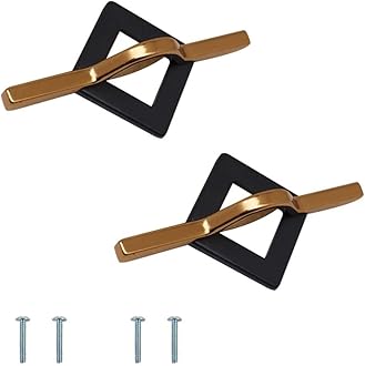 VOLO Rose Gold/Black Cabinet Knob/Wardrobe Door Knobs/Cupboard Drawer Pull Handle/Kitchen Drawer Kno(Knob_S-167_Rose Gold, 2 Pcs)