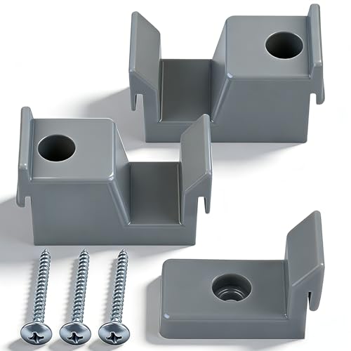 Shower Door Stopper and Bumpers for Glass Sliding Shower Doors Gray Jamb Guide Bumper for Anti-Collision and Noise Reduction Sliding Bathroom Door Guide Kit with Screws 3 Pack