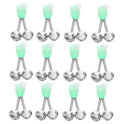 EXAOMBLE Bait Alarms for Fishing Rod Bell Fishing Twin Bells Fish Rod Clip-on Alarm