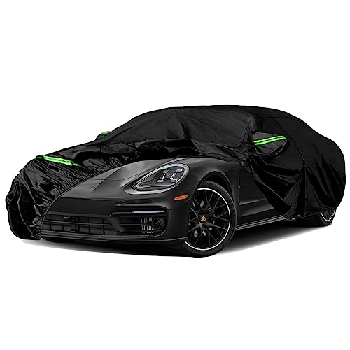 Bâche Voiture Extérieur Respirante Compatible avec Porsche Panamera 2010-2024, 6 Couches Housse de Voiture imperméable, Toutes Saisons, avec Fermeture éclair et Bandes Coupe-Vent