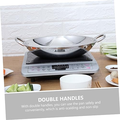 Wok de Acero Inoxidable con Doble Asa 25 cm miniatura 4