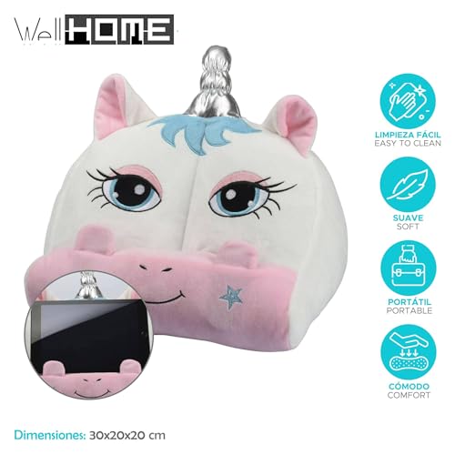 Soporte de peluche para libros infantiles y tabletas con forma de unicornio 2
