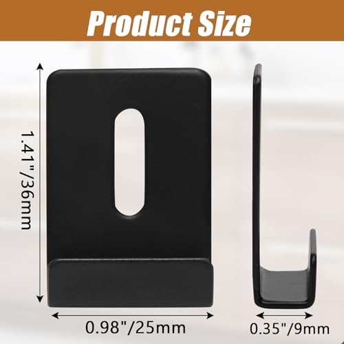 Image of 8 Packs Metal Mirror Holder Clips, 1 /4 inch, Black | Heavy Duty, With Screws, For Billboard Display, Attachment