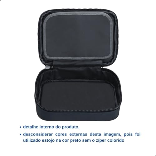 Estojo Escolar Box 1 Compartimento Divisoria Porta Lapis Canetas Yepp MB13095-E (Lilas)