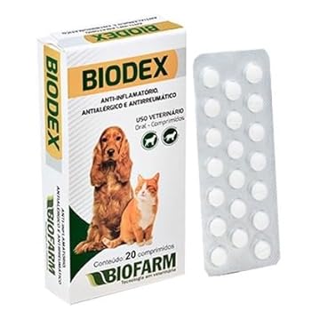 Biodex Anti-inflamatório para cães e gatos 20 Comprimidos