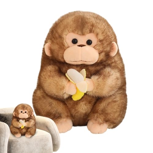Genérico de peluche mono de 30 cm, 30 cm, cojín suave de decoración, para cumpleaños, decoración de sofá, dormitorio, mesa de noche