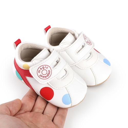 Image of Baby Boys Girls Sneakers Toddler Non-Slip Soft Rubber Sole First Walking Shoes Infant Newborn Crib Dress Shoes