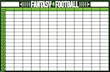 Trends International Fantasy Football 12 Team Draft Board Wall Poster, 34L x 22.4W, Premium Unframed Version