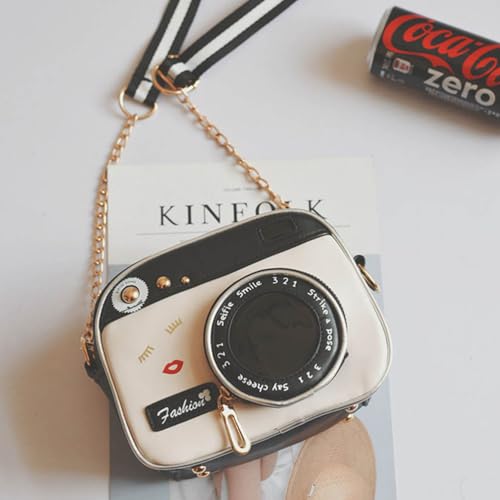 Bolso Vintage Negro de Cámara Estilo Crossbody para Mujer miniatura 7