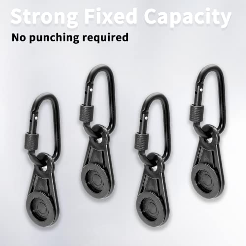 Harskiyer 12Pcs Black Tarp Grabbers Tarp Clips, Plastic Tent Clips Movable Tarp Clips Movable Tarpaulin Snaps Clip For Outdoor Camping Tents Awnings Caravans Tarpaulins Canvas Boat Covers #TOP2