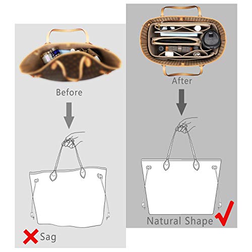 Purse Organizer Insert, Handbag Organizer, Bag In Bag Organizer, Perfect For Speedy Neverfull And More, 5 Sizes (X-Large, Beige) #TOP3