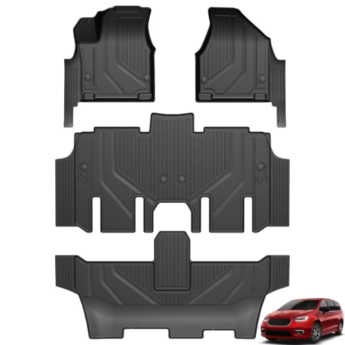 LUMWAY Floor Mats for Chrysler Pacifica 2017-2026 2027 7/8 Seat (Only