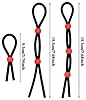 SexReaper 3 anneaux pour hommes avec manchon en cordon en silicone (noir) #1