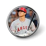 おおたに しょうへい 大谷翔平 Ohtani Shohei バッジ ラウンドバッジ ピン ボタン スターグッズ その周り アルミ合金 絶妙なファッション ギフト 装飾 かわいい ハンサム ユニセックス