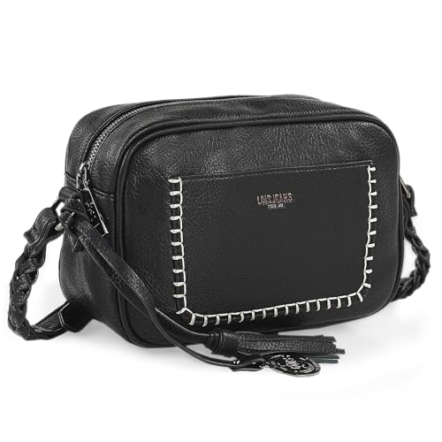 Lois - Bolso Bandolera Mujer - Bolso Mujer Pequeño. Bolso Mujer - Bolso Mujer Bandolera de Uso Diario - Bolso Negro Mujer 316083