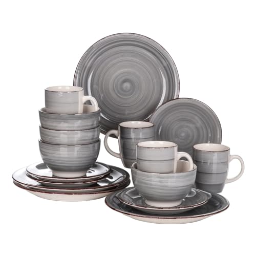 Service de Table en Porcelaine Fine Vintage 16 Pièces : L'Art de la Table Raffiné