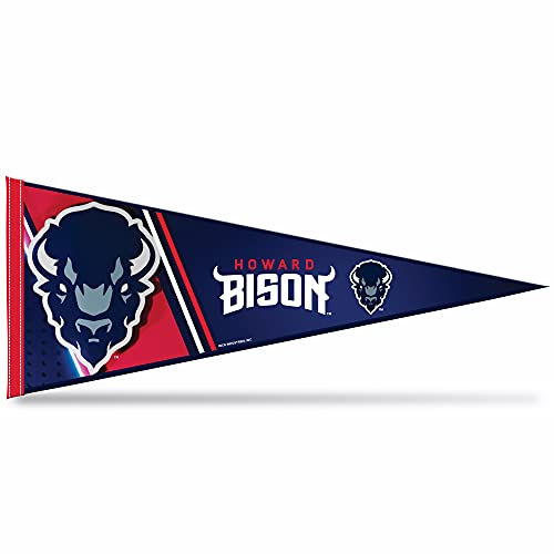 Rico Industries NCAA Howard Bison Primary 12" x 30" Felt Wall Décor Pennant - Great for Home/Bed Room/Man Cave Décor