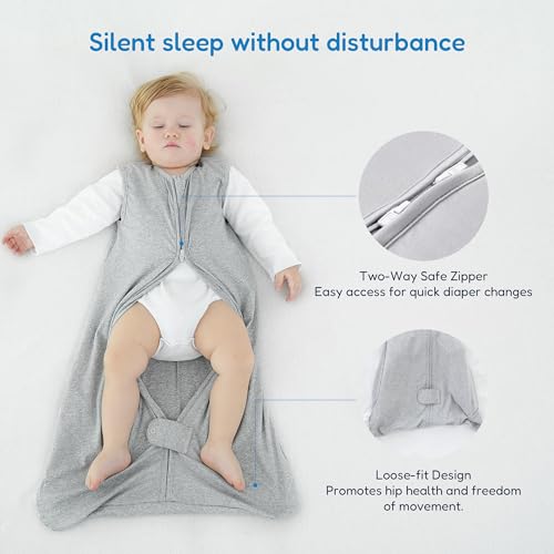 Image of TotAha Sleep Sack 6-12 months, Buttery Soft Swaddle Transition Wearable Blanket Baby Sleeping Bag for Girl Boy,3 Pack 0.5 TOG