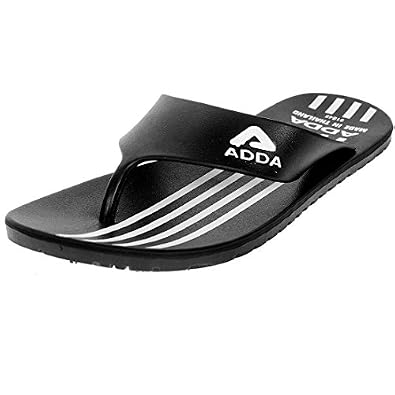 ADDA Men's Black Slide - 6 UK : Amazon.in: Fashion