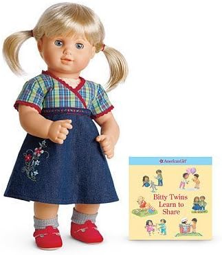 Bitty Twin Plaid & Denim Dress Set