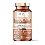 Digestive Enzymes - Comprehensive Food Intolerance Complex - Targets Multiple Intolerances Including Gluten, Lactose & Casein - UK Made - Zero Additives - 120 Capsules