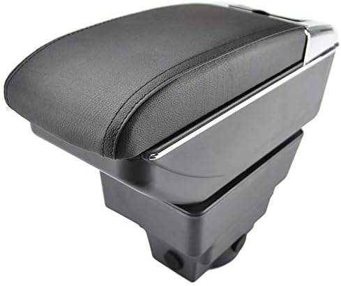 Dual-Layer Black Leather Arm Rest For Astra J 2009-Present Centre Console Storage Box Armrest