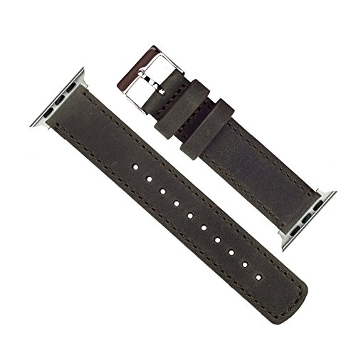 Image of BARTON WATCH BANDS - Top Grain Leather Watch Bands Compatible with Apple Watch Models - 1, 2, 3, 4, 5, 6, 7, 8, 9, 10, SE, Ultra & Ultra 2