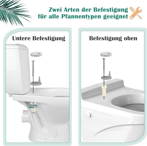 STOREMIC Toilettendeckel, WC Sitz mit Absenkautomatik, Klodeckel D-Form mit Quick Release Funktion für einfache Montage & Reinigung, Antibakteriell Klobrille aus Duroplast, Verstellbaren Scharnieren