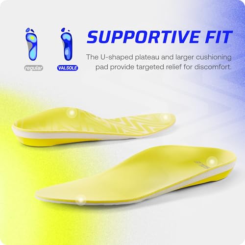 Image of VALSOLE Heavy Duty Support Orthotic Insoles for Men & Women 220+ lbs - Plantar Fasciitis, High Arch Support, Flat Feet Orthotics Inserts, Absorbs Shock, Standing All-Day Comfort Work Shoe Insoles