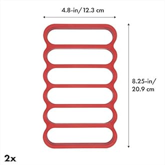 OXO - 11210100 OXO Good Grips Silicone Roasting Racks, 2-Pack,Red,Pack of 2