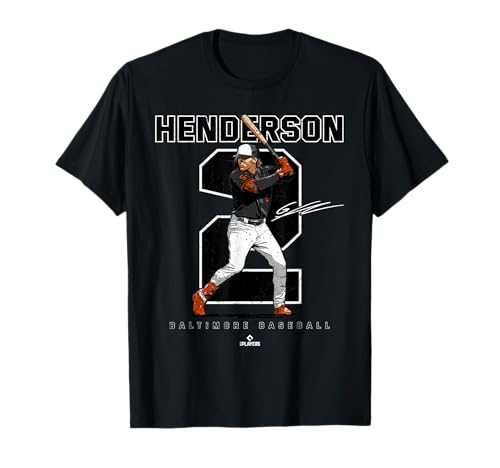 Number and Portrait Gunnar Henderson Baltimore MLBPA T-Shirt