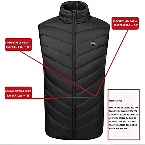 Heated Vest for Men Thermal Jacket Rechargeable Heated Jacket Sleeveless Down Jackets for Women Warm Outdoor Clothing4