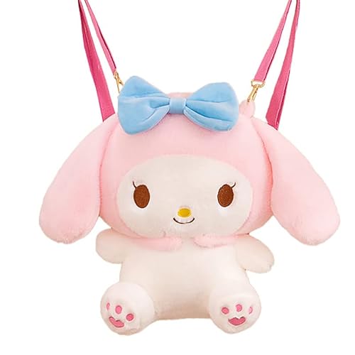 ZOTTEL My Melody Pink Plush Backpack/Schoolbag Cute Cartoon Toy Bag for Girls Cosplay Birthday Gifts