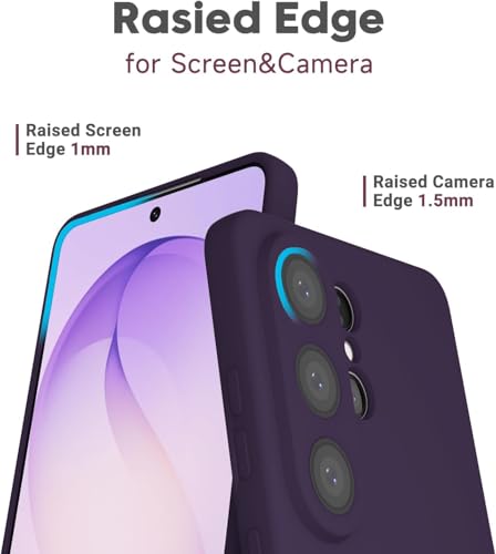 Image of DIZORO Microfiber Candy Case Compatible with Samsung S26 Ultra 5g Smooth Touch Cushion Liquid Soft Silicone Gel Rubber Phone Cases Non-Slip Full Body Protective Shockproof Back Cover (Deep Purple)