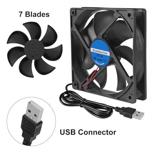 Ventilateur de refroidissement CPU 120mm USB 5V pour radiateur informatique - 3