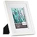 Gallery Solutions 8x10 White Wood Frame with Double White Mat for 5x7 Image