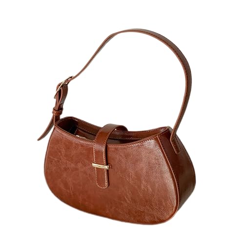 Petit sac à main marron pour femmes avec bandoulière réglable