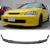 MagicDrift Front Bumper Lip Chin Spoiler, Compatible with 1996-1998 Honda Civic, JPTR Style PU Front Lower Splitter Protector, Unpainted Black, 1PC