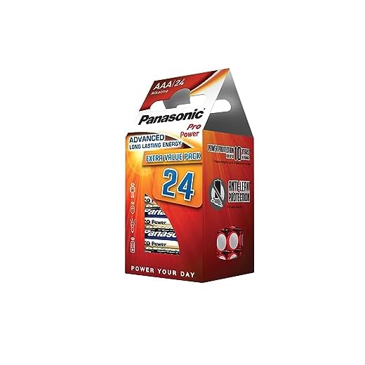 Panasonic Pro Power, Pilas alcalinas AAA, Paquete de 24 Unidades, 1.5V, adecuadas para los Dispositivos de Medio Consumo energetico, LR3PPG/24CD