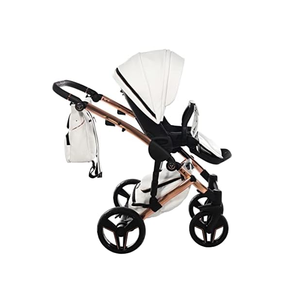 Original Junama Diamond S-Class v2 Kombi-Kinderwagen TRIO 3in1 Exclusive Prams (01 Weiß) – Bild 5