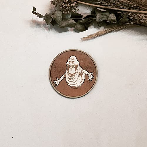 Sous-verres en bois Ghostbuster x6 protège table 8,9 cm - 6