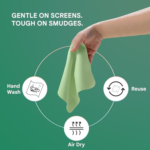 Image of HUMBLE Ultra Soft Microfiber Cleaning Cloth for Laptop Screen Phone Camera Lens Tablet Monitor Sunglasses Soft Lint Free Reusable Wipes for Electronics Optical Glass Non Abrasive Microfiber Pack of 20