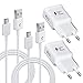 2-Pack Cargador de Carga Rápida AFC 15W 2A con 1.2M Micro USB 2.0 Cable de Carga Rápida para Samsung Galaxy S7 Edge S6 Edge S4 S3 A6 J7 J6 J5 J3 Note5/4 Tab S2, Repuesto Original Cargador Rápido