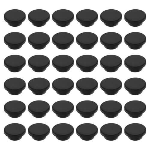 Image of MECCANIXITY 36pcs T-Shaped Silicone Plugs 25mm 31 /32 Inch Dia, Black | Snap in Plug Hole Seal Cover Round Rubber Stopper for 24-25mm Holes Kitchen Rubber Bulkheads Waterproof Sealing