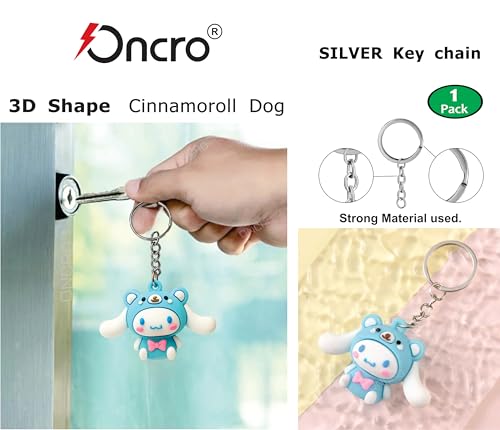 Image of Keychain Cinnamoroll Dog silicone Phone Charm lanyard 3D Cartoon Keyring Bike Car Scooter purse School Bag Gift for Kids Women Girls soft Plastic Key Chain Strap Holder Key ring Disney kawaii